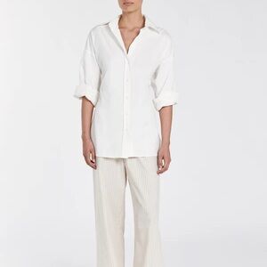 Dissh Blake White Oversized Tie Shirt